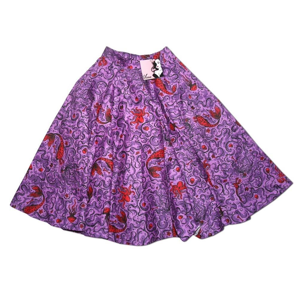Vixen By Micheline Pitt Tropical Terror Circle Skirt Size Extra Small Sea Siren
